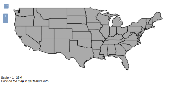 Your first Shapefile published with GeoServer.